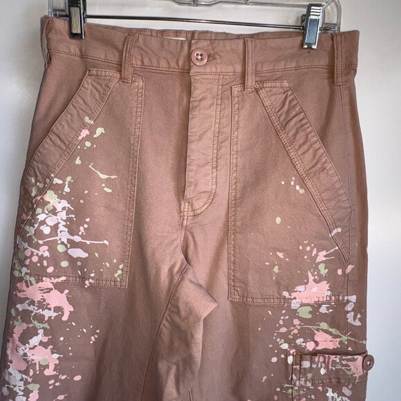 PILCRO Anthropologie Millie Low Slung Barrel Pants Size 28 Paint Splatter ~EUC - Picture 5 of 15